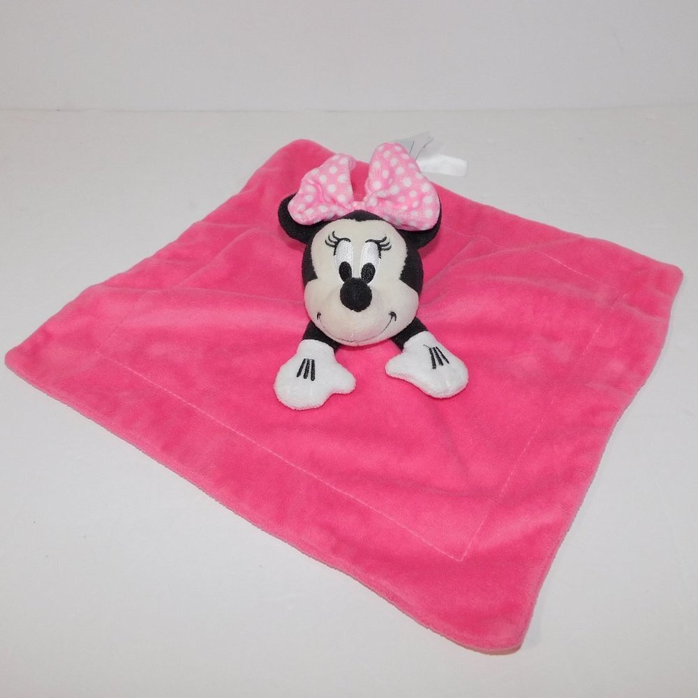 Disney Baby Pink Minnie Mouse Security Blanket Plush Lovey Nunu Soother